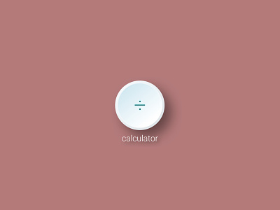 Calculator Mobile App ICON app design icon minimal skeumorphism typography ui ux vector