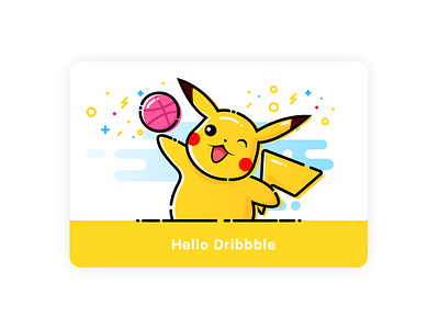 Hi Dribbble pikachu pokemon