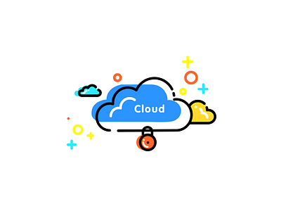 Cloud colorful icon