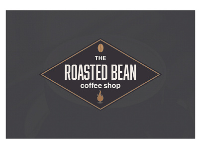 Daily Logo Challenge: Day 6 - The Roasted Bean bean beans brown coffee coffee bean coffee cup coffee shop daily logo daily logo design dailylogo dailylogochallenge flame logo roasted roasted bean