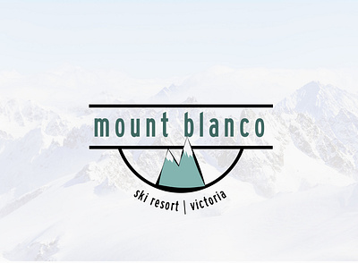 Daily Logo Challenge: Day 8 | Mount Blanco air blue branding daily logo daily logo design dailylogo dailylogochallenge design green illustration logo mountain mountains ski ski resort snow snowboard