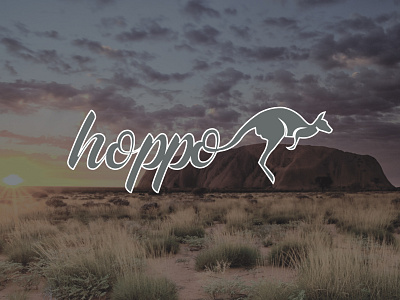 Daily Logo Challenge: Day 19 | Hoppo aussie australia australian ayers rock branding daily logo daily logo design dailylogo dailylogochallenge desert design drawing hopo hoppo illustration kangaroo logo outback script