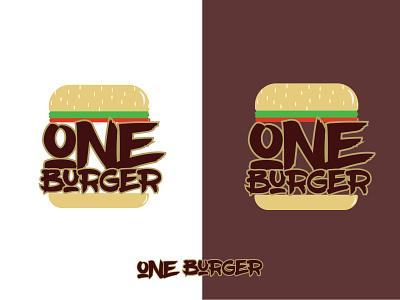 Daily Logo Challenge: Day 33 | One Burger big buns branding burger burger logo daily logo daily logo design dailylogo dailylogochallenge fries and guys hamburger hamburger logo harris robert illustration logo one burger