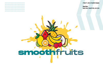 Daily Logo Challenge: Day 47 | Smooth Fruits banana beach beach juice branding coconut daily logo daily logo design dailylogo dailylogochallenge day 47 design fruits illustration just juice logo mango smooth fruits smoothie smoothies