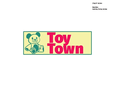 Daily Logo Challenge: Day 49 | Toy Town branding castle daily logo daily logo design dailylogo dailylogochallenge design green illustration logo pink teddy bear town toy toy store toys