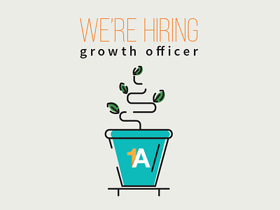 Growth Officer Hiring graphic growth hiring plant pot
