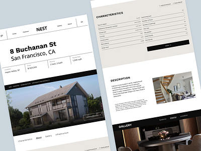 NEST Real Estate | Housing Page building characteristics design graphic design house interior real estate ui