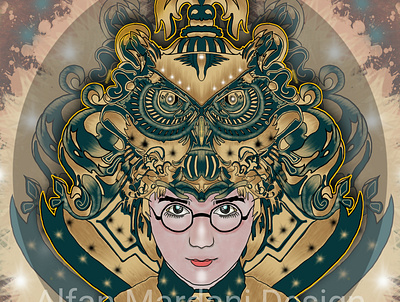 Harry Potter art art design flat illustration logo vector