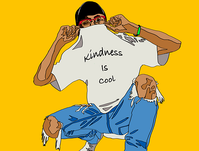 Kindness is cool illustration kindness portrait