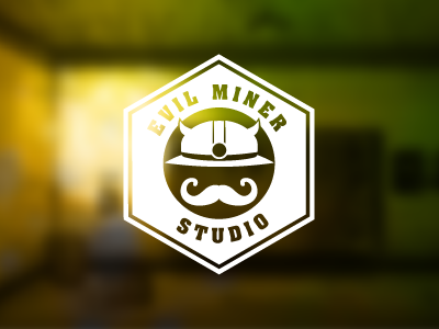 Logo for Evil Miner Studio branding design evil miner gamedev logo logotype