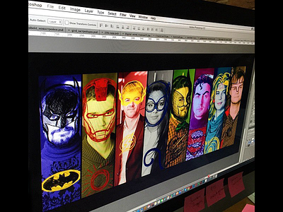 Superhero team design drawing illustration outline picture presentation sketch superhero web