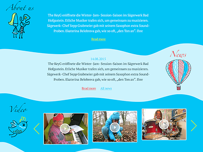 Site for world music band The Key G design flat music band site the key g ui web web site