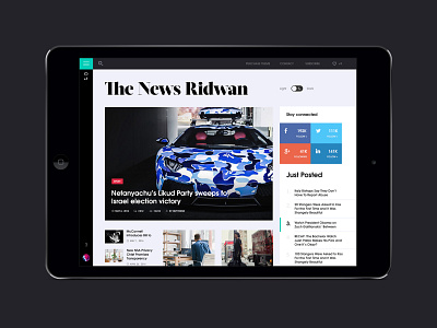 Free news website template. The news ridwan blog design fashion fashion design free hezy homepage homepage design magazine news newsfeed psd template text theme ui uidesign web web design website