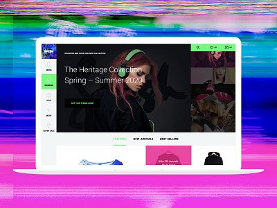 Homepage  Spesh website / eCommerce cyberpunk style