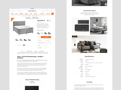 Product page for Bedrenaetter website / Magento 2 basovdesign bed bedroom bedroom design bedtime ecommerce ecommerce design interior magento 2 magento2 magento2ecommerce minimal orange product page product page design responsive shop store ui web