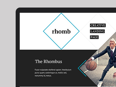 Rhomb creative hezy hezytheme landing page rhomb template