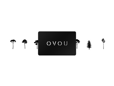 OVOU and Eco black digital eco ecofriendly elegant minimalism minimalistic ovou plastic save contact savetrees share contact smartcard tree trees ui virtual card web