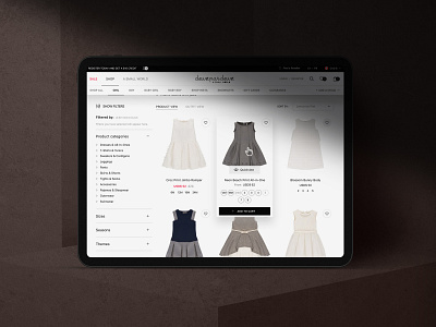 Сatalog with filters design for Deuxpardeux / Magento baby babystore basov children store dress ecom ecommerce ecommerce design fashion fashion brand kids magento magento 2 minimal psd shop store ux web