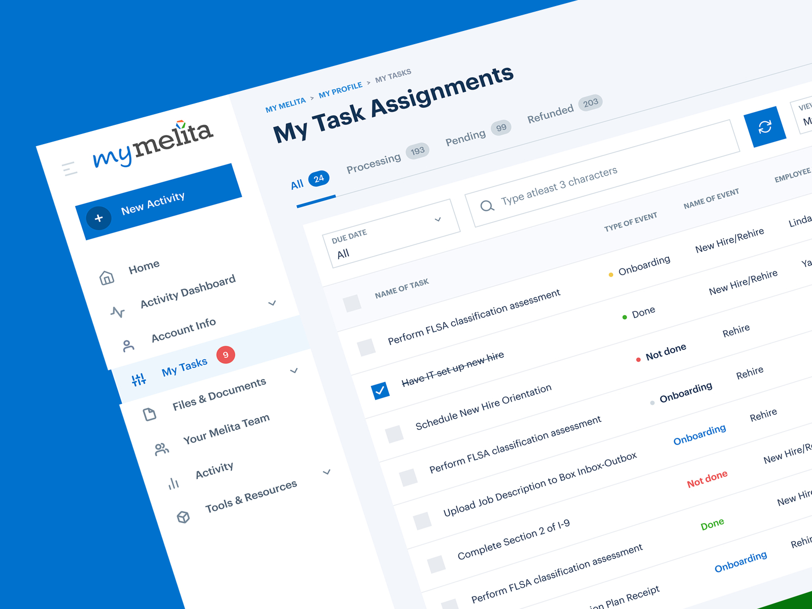 task assignment ui