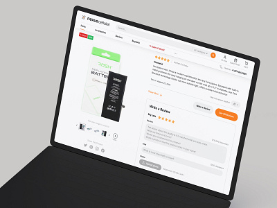 Write review product page for NexusCellular website. Magento 2 basov basovdesign canada carriers catalog cellular ecommerce logo magento magento2 nexuscellular orange parts phones product page shop store ui web write review