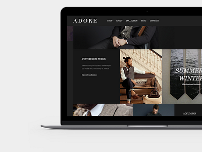 Adore by Hezy adore ecommerce fashion hezy psd responsive shop store tablet template theme web