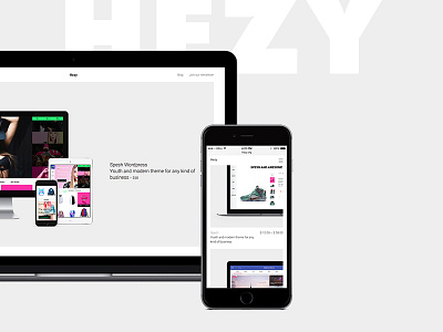 Hezy Website hezy light minimalistic products psd shop spesh store templates update web website