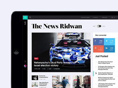 The News Ridwan PSD Template blog fashion magazine media modern news portal psd site template theme web