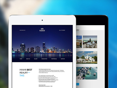 Miami Landing Page minimal site business gallery corporate freebie free web template psd landing