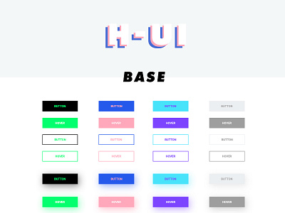 Day 003 — Buttons base button buttons colors daily100 day003 kit shadow state ui ux