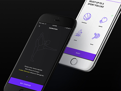 Day 017 — Instruction and Choice of sport on Mobile app daily100 dailyui day017 download free freebie instruction psd sport ui ux