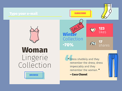 Day 022 — Banners banner daily100 dailyui day022 free freebie like lingerie share subscribe ui ux