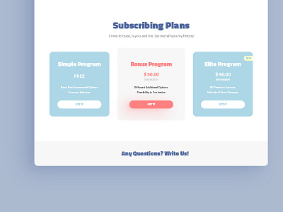 Day 044 — Pricing daily100 dailyui day044 free freebie plans price pricing ui ux