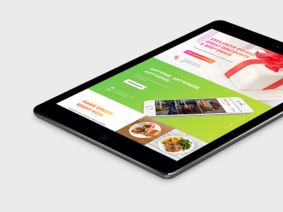 FREE template colorful delivery dishes food free freebie popular restaurant webdesign