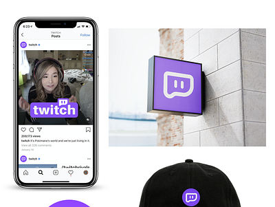 Twitch redesign concept brand identity branding design illustrator logo logodesign logos minimalism typography vector