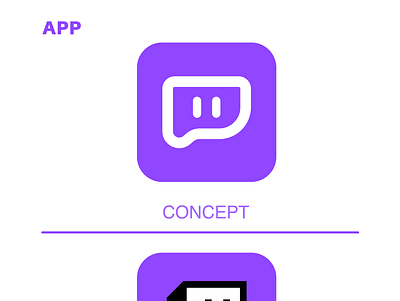 Twitch App redesign brand identity branding design illustrator logo logodesign logos minimalism twitch vector