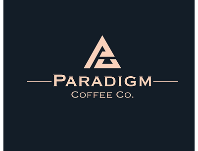Paradigm Coffee Logo brand identity branding design illustrator logo logodesign logos minimalism typography vector