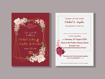 Wedding Invitation Card branding design invitation wedding card