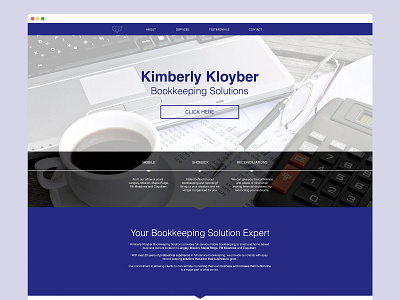 Kimberly Kloyber Bookkeeping Solutions - Website Layout