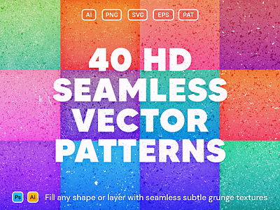 40 Seamless Vector Grunge Patterns