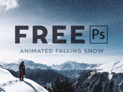 Animated Snow Effect for Photoshop animated animation christmas free freebie mountains. pattern ski snow winter