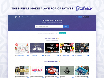 Dealotto Rebrand & Redesign bundles css dealotto homepage marketplace ui design web design wordpress