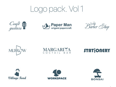 Logo pack Vol 1 illustration logo logo design logotype prototype ui vector