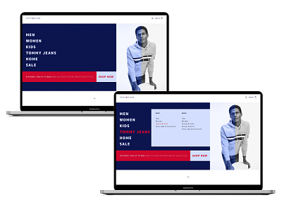 redesign main page TOMMY HILFIGER mainpage redisign shop website