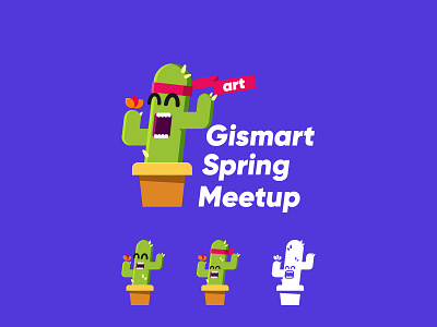 Gismart Spring Meetup logo branding design illustration logo vector