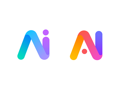 Ai Logo ai gradient graphic logo