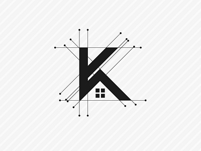 K with House Concept business creative custom design logodesign modern professional logo real state logo vector