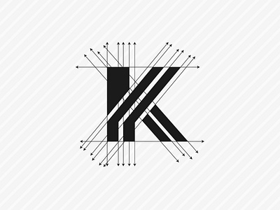 K Letter Concept branding flat graphic design k letter logo minimal modern professional logo typography vector