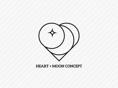 Heart + Moon Concept! branding graphic design icon logo modern professional logo typography vector