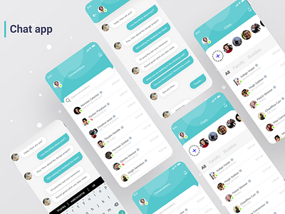 Chat and Messaging app app chat app clean live chat messaging minimal mobile simple ui ux