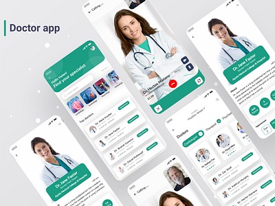 Doctor App app design application clinic doctor app doctor appointment health health app healthcare hospital medical medical app medical care medical design medicine mobile app mobile design mobile ui patient app patients schedule